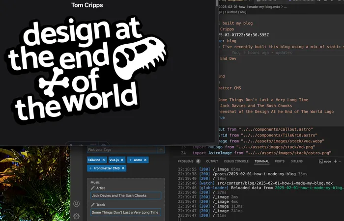 Screenshot of the Design At he End of The World Logo